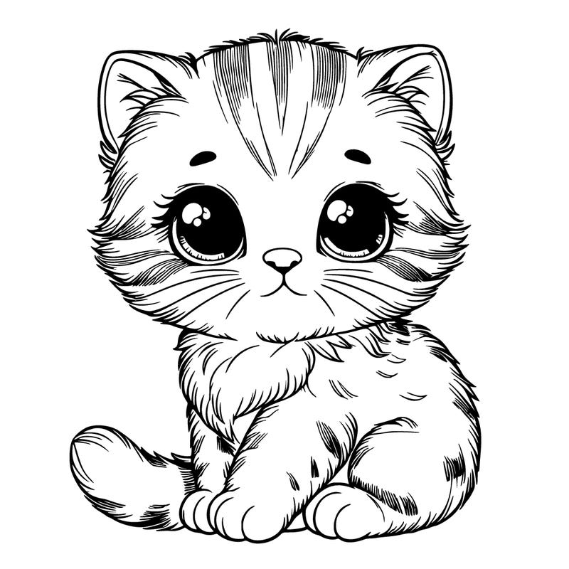 cute realistic kitten