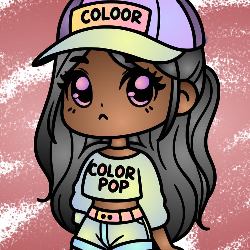 girl wearing color pop merch