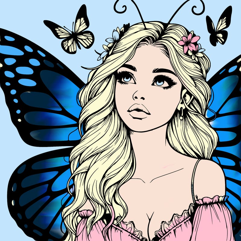 butterfly fairy realistic girl