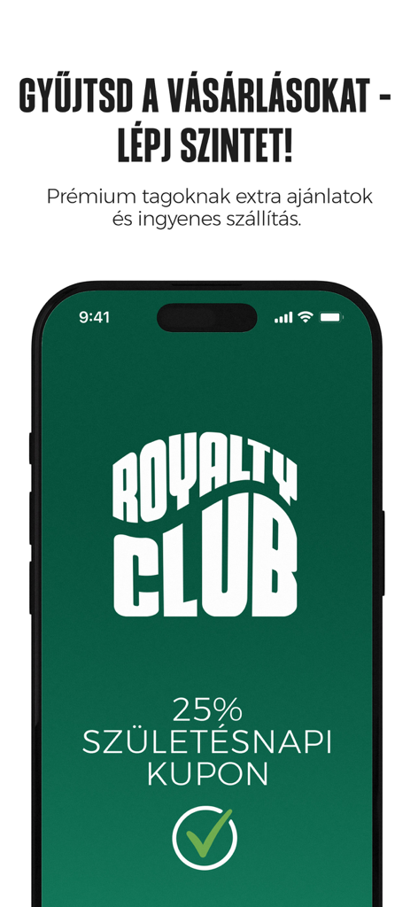 DRK - A smartphone showing the DRK Dorko app Royalty Club loyalty rewards program interface.