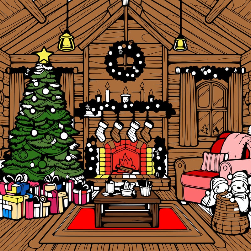 christmas house interior