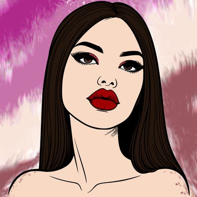 realistic woman with full lips