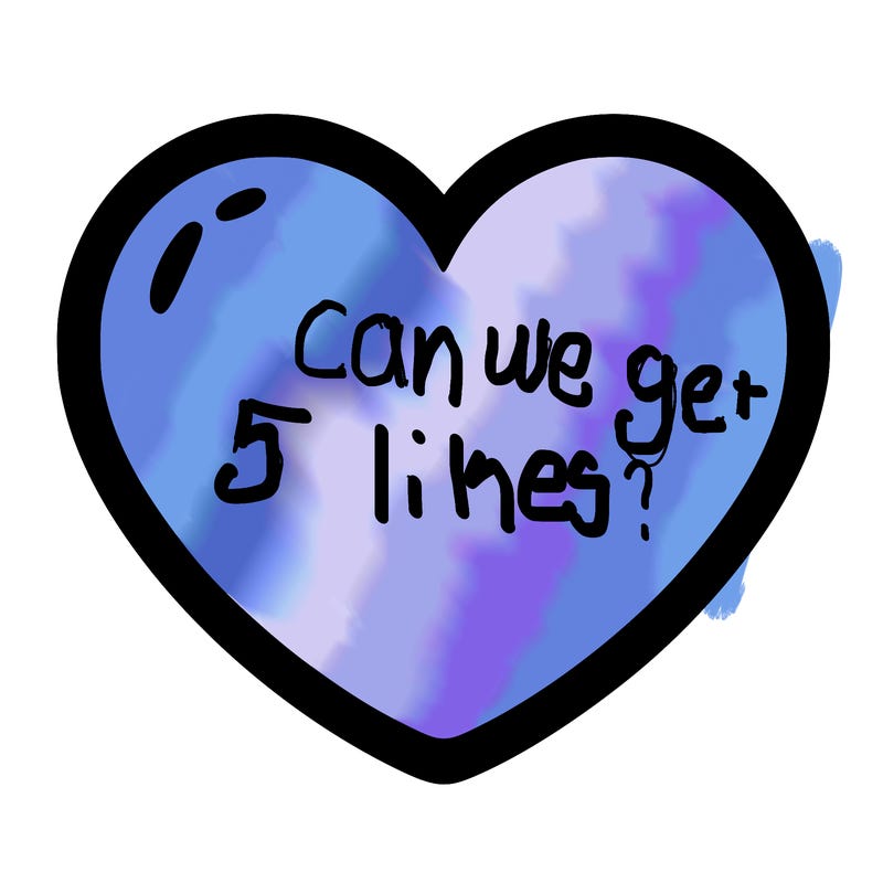 a blank heart