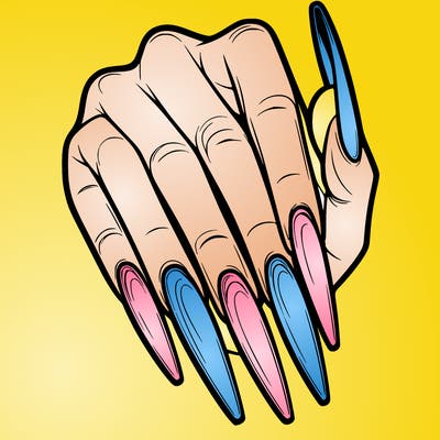 modern long nails