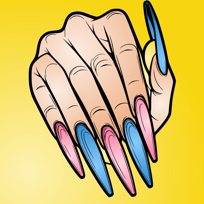 modern long nails
