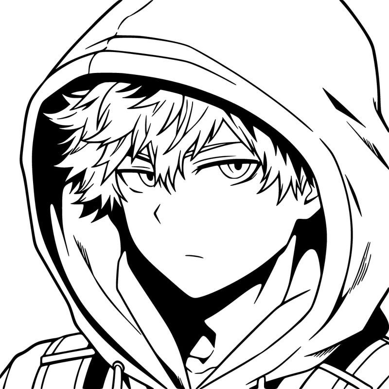anime guy in hoodie