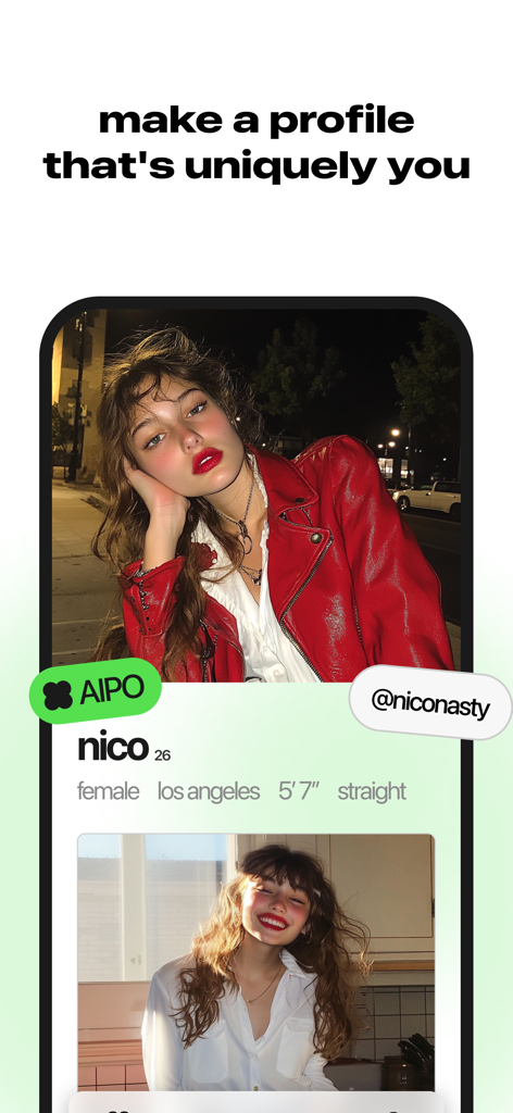 nectar dating by Jubilee - A sample user profile on the nectar dating app showcasing photos and personal details like location and dating style