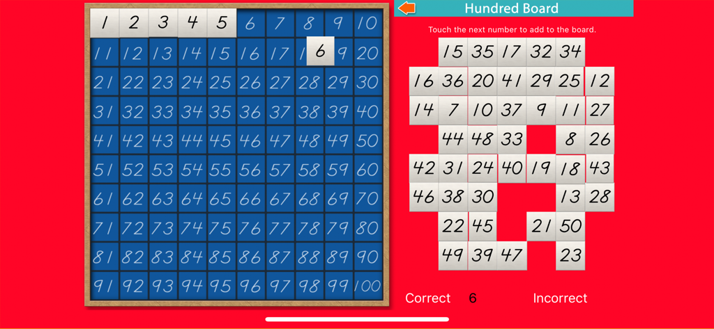Hundred Board School Edition - Digital Montessori hundred board for learning numbers one to one hundred