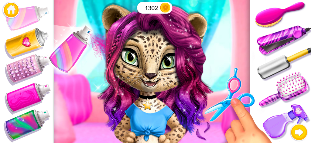 Leopard Amy getting a haircut in Animal Hair Salon Australia