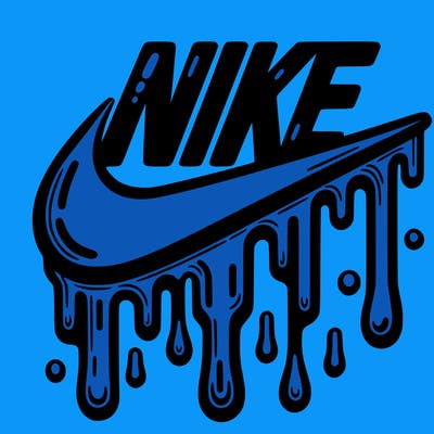 dripping nike logo