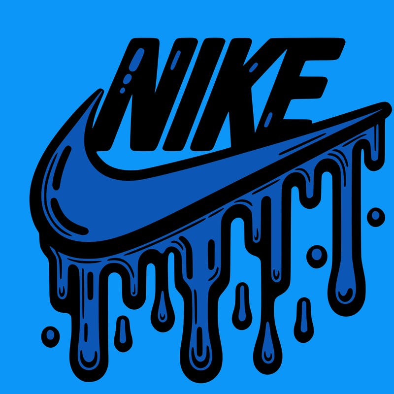 dripping nike logo