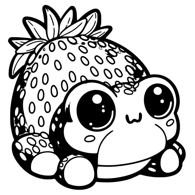 a strawberry frog plush
