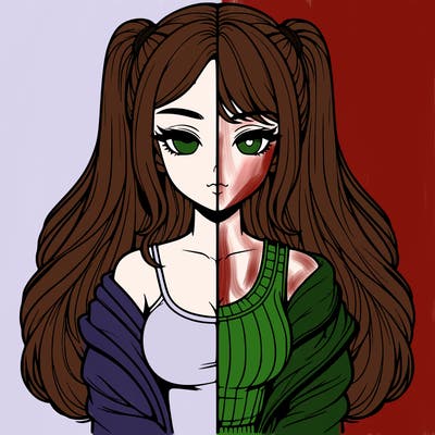 realistic girl split