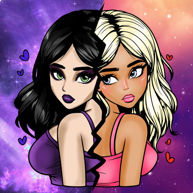 realistic girl split