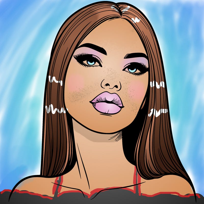 realistic woman with full lips