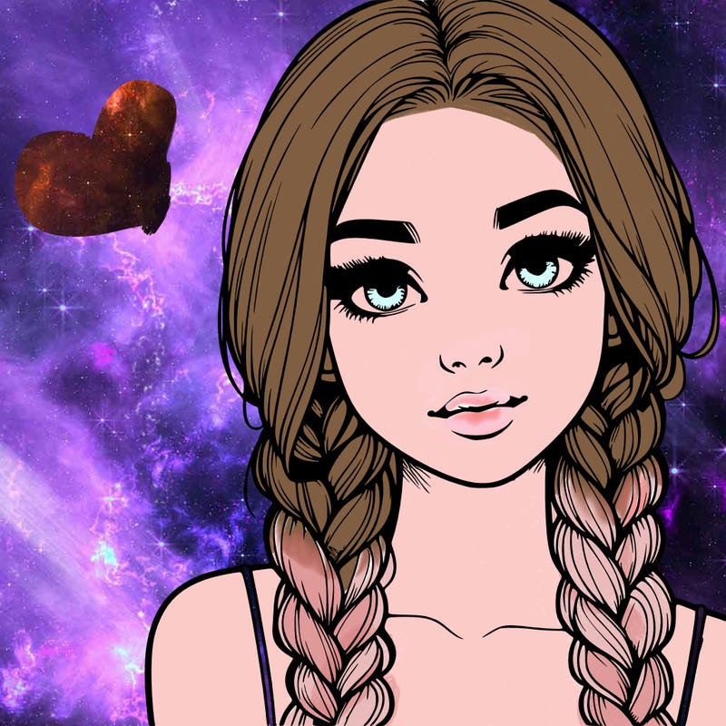 realistic girl with braids