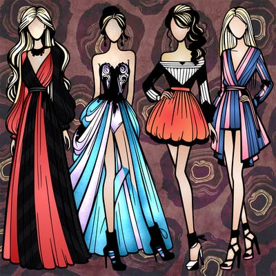 fashion models dresses