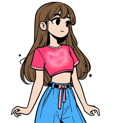 girl in a cute crop top