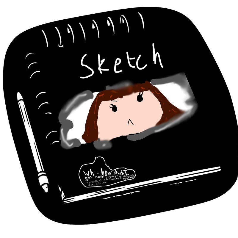 a blank sketch pad