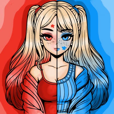 realistic girl split