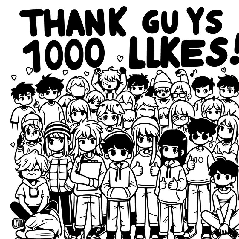 thank you guys for 100 likes