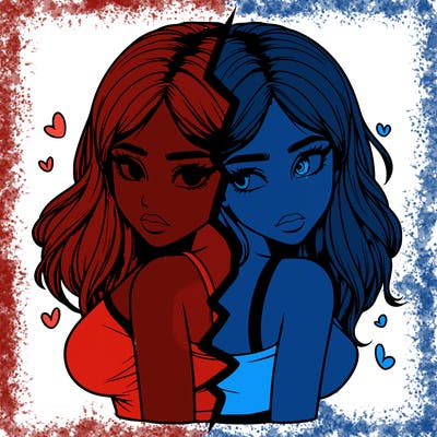 realistic girl split