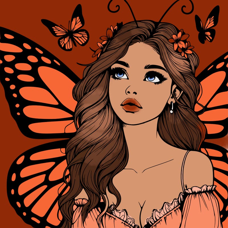 butterfly fairy realistic girl
