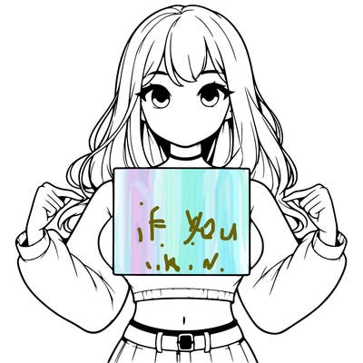 girl holding a blank sign in a long sleeve crop top