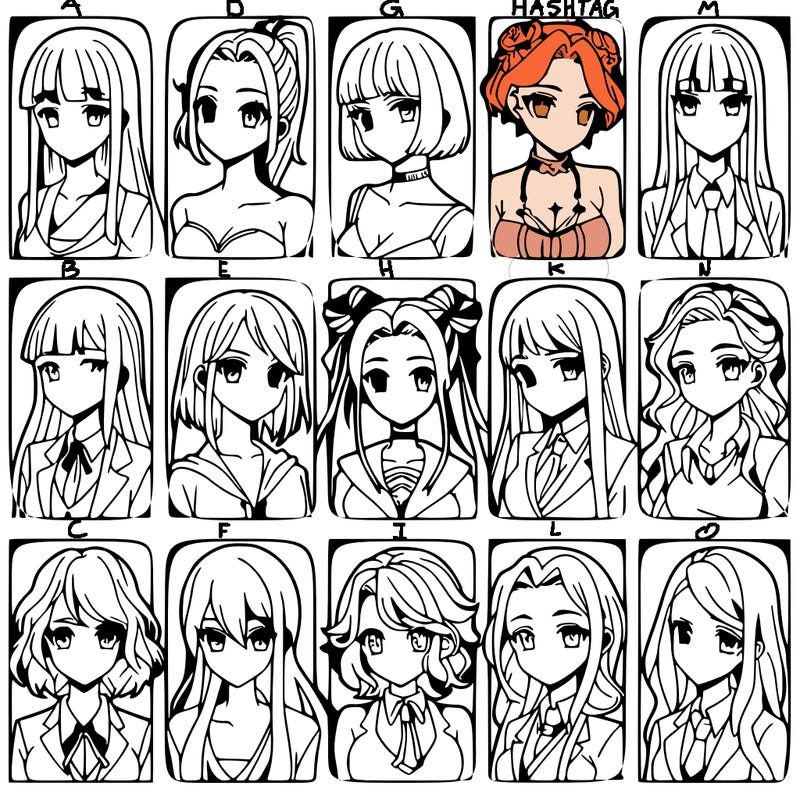 girls that look diffrent anime