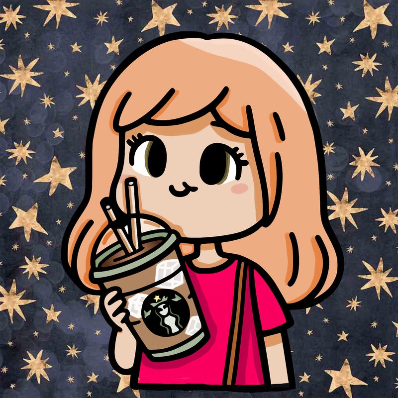 girl with starbucks drink