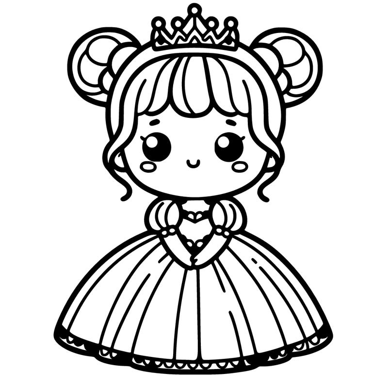 a girl with a princess dress