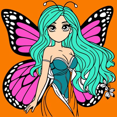 butterfly woman
