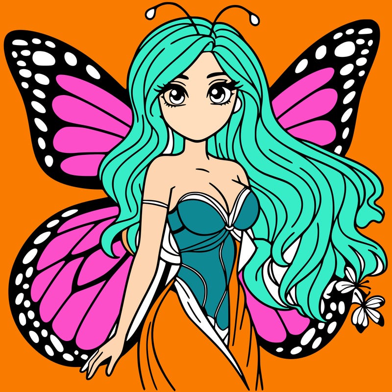 butterfly woman