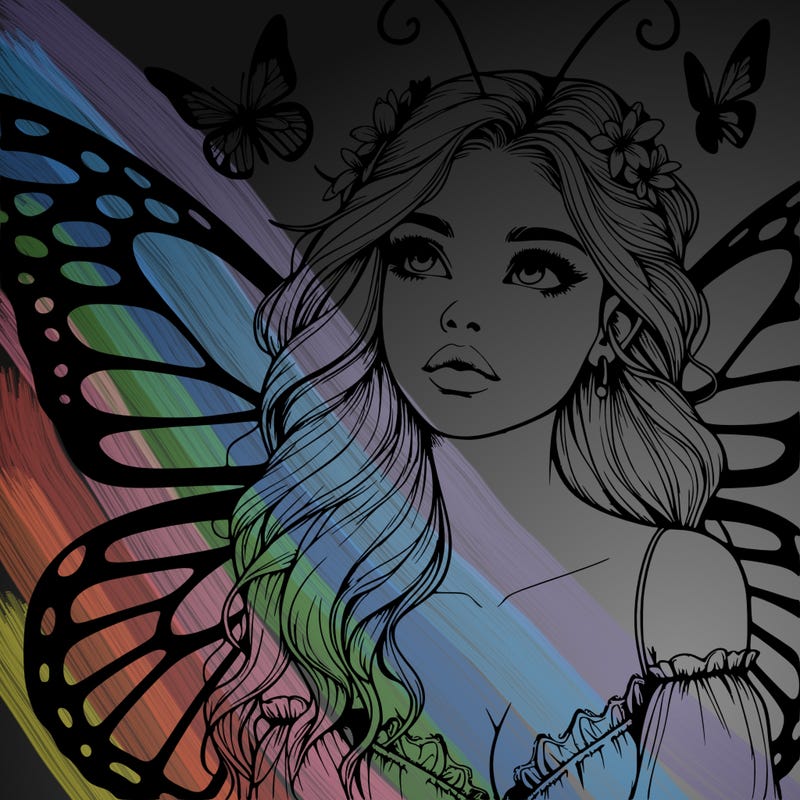 butterfly fairy realistic girl