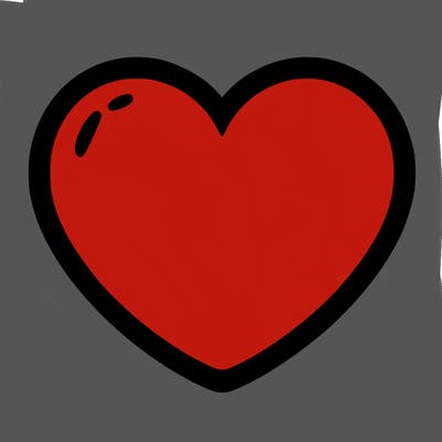 a blank heart