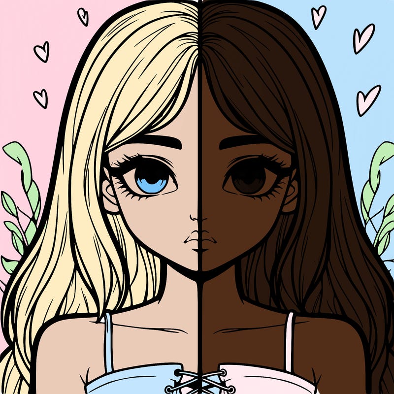 realistic girl split