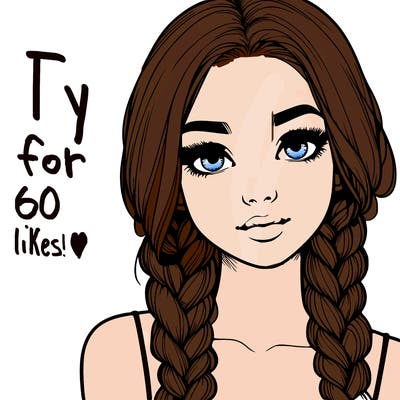 realistic girl with braids