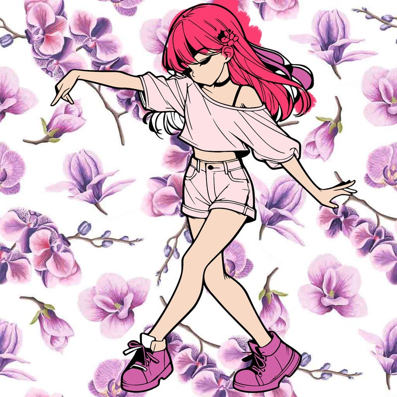 realistic girl danceing