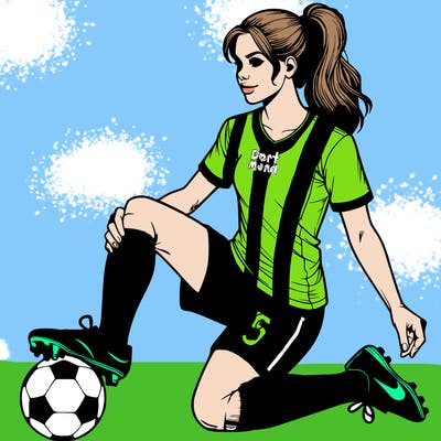 realistic soccer girl