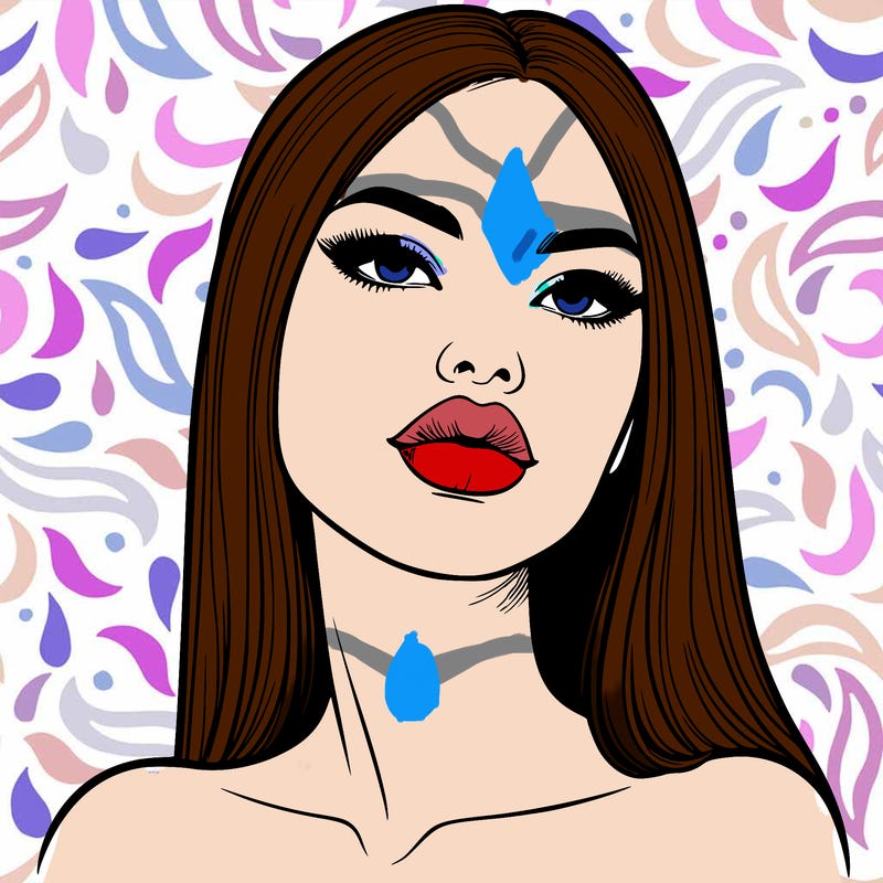 realistic woman with full lips