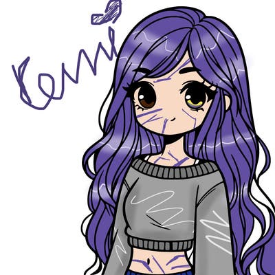 girl with long hair and a crop top with a sweater