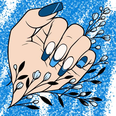 nails with french tip