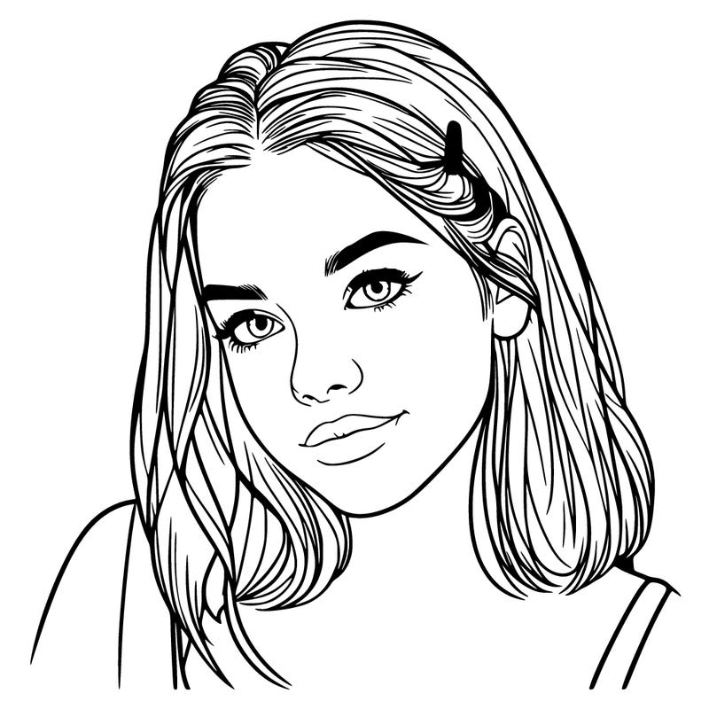 a realistic young woman