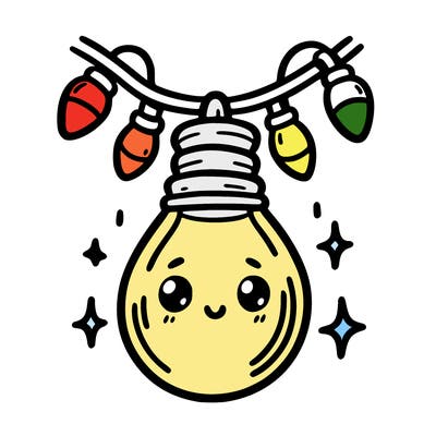 small bulb of a garland