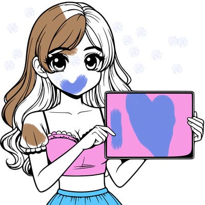 realistic pretty girl holding blank sign