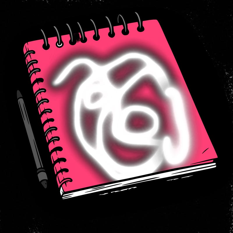 a blank sketch pad