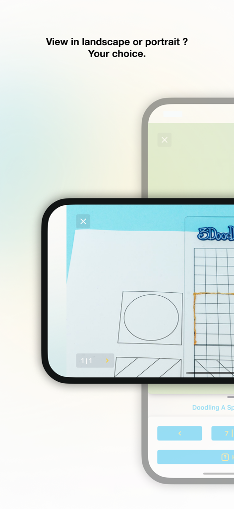 3Doodler - 3Doodler app showing stencils in both landscape and portrait orientations