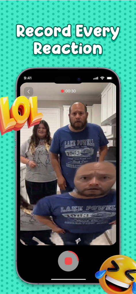 Falling Filter app screen recording a funny prank reaction video