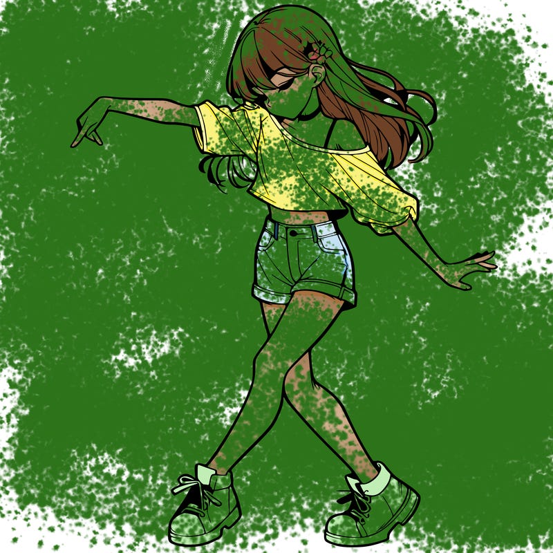 realistic girl danceing