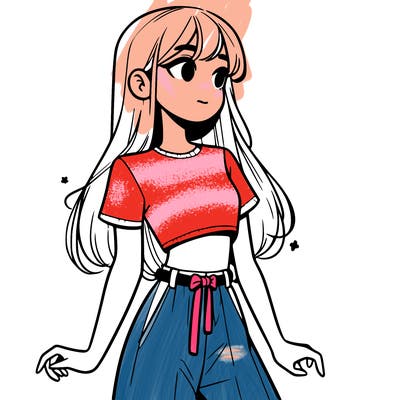 girl in a cute crop top